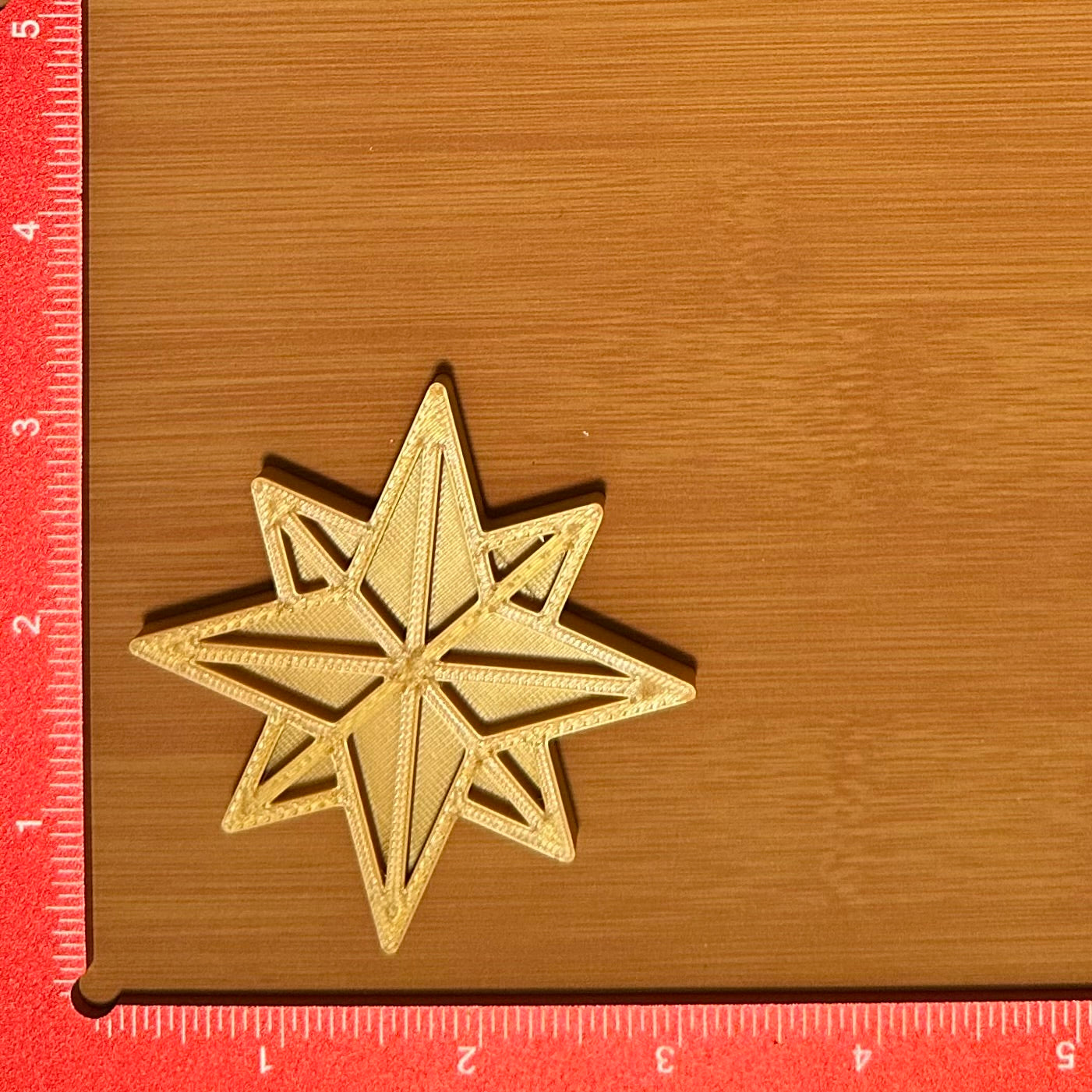 8-Point Star - Custom 3D Printed Cookie Cutter + Stamp Combo