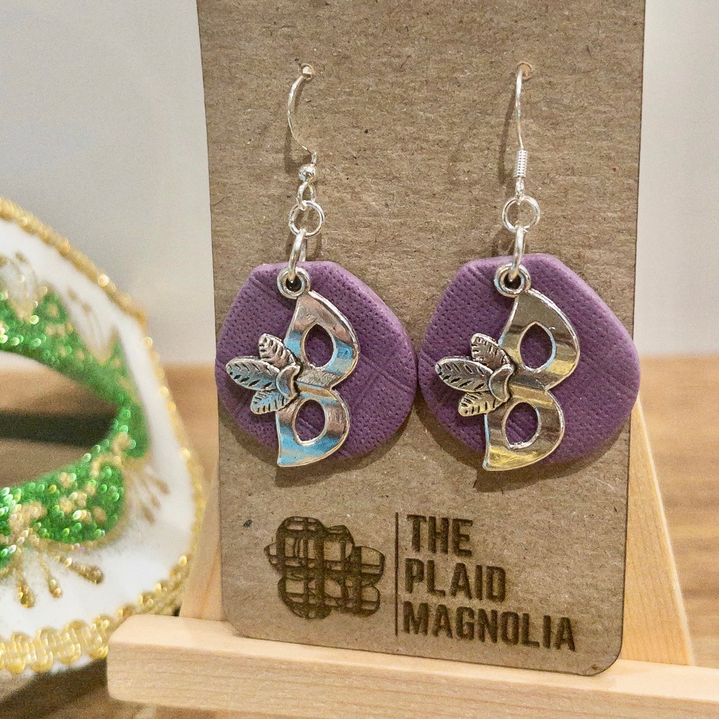 Purple Carnival Mask Dangle