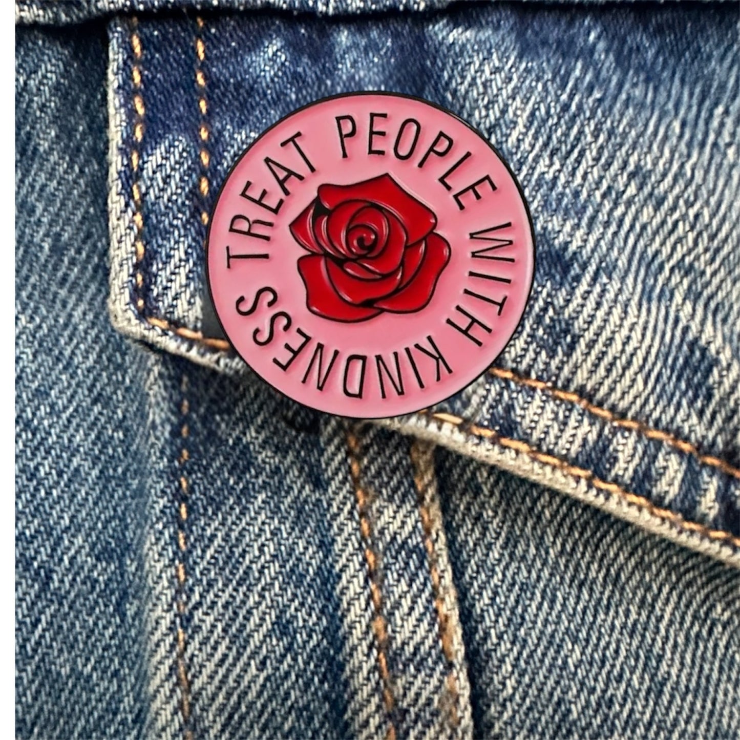 Treat People With Kindness Enamel Pin