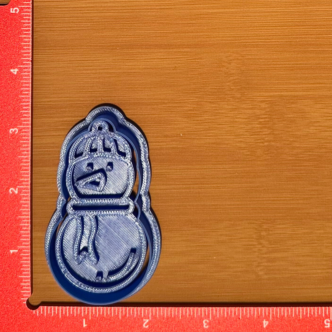 Snowman - Custom 3D Printed Cookie Cutter + Stamp Combo