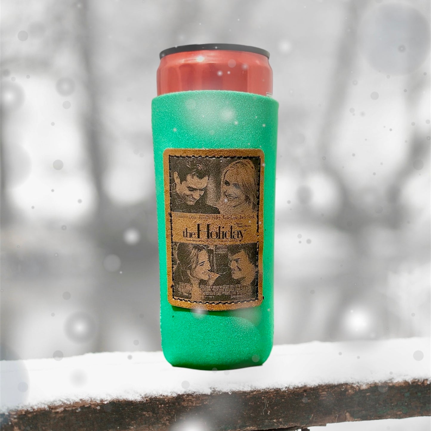 Vintage Christmas Movie Poster Slim Koozies