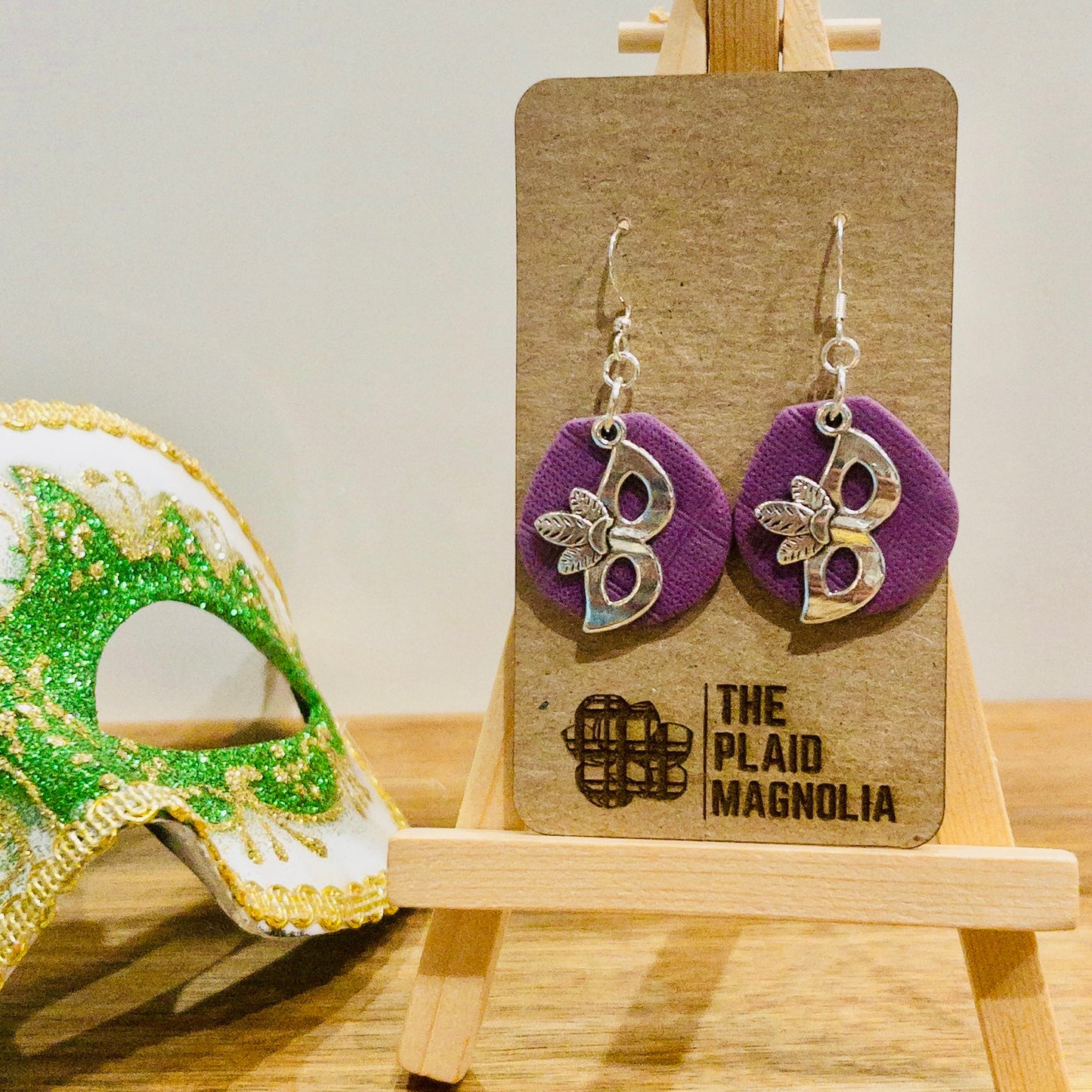 Purple Carnival Mask Dangle