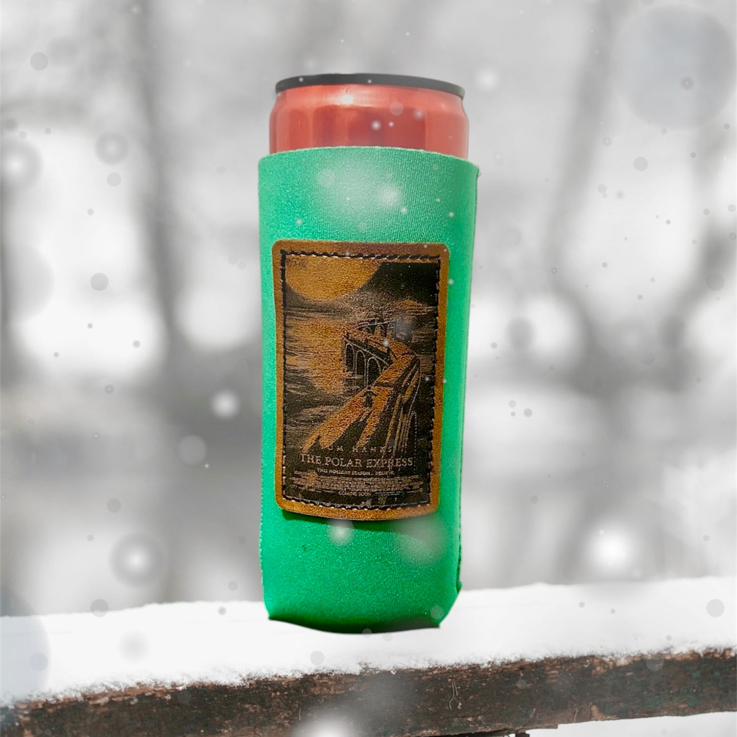 Vintage Christmas Movie Poster Slim Koozies
