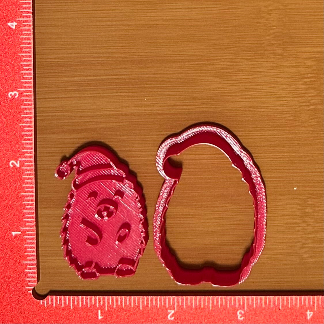 Christmas Hedgehog - Custom 3D Printed Cookie Cutter + Stamp Combo