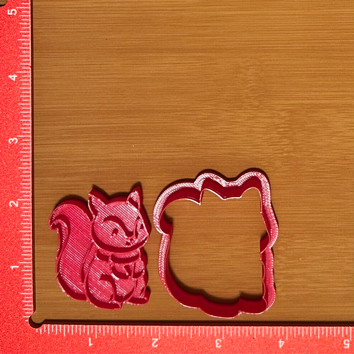 Christmas Squirrel - Custom 3D Printed Cookie Cutter + Stamp Combo