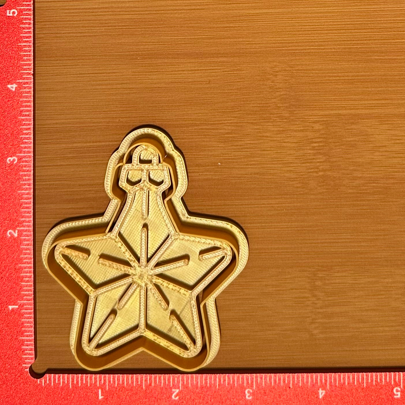 Star Ornament - Custom 3D Printed Cookie Cutter + Stamp Combo