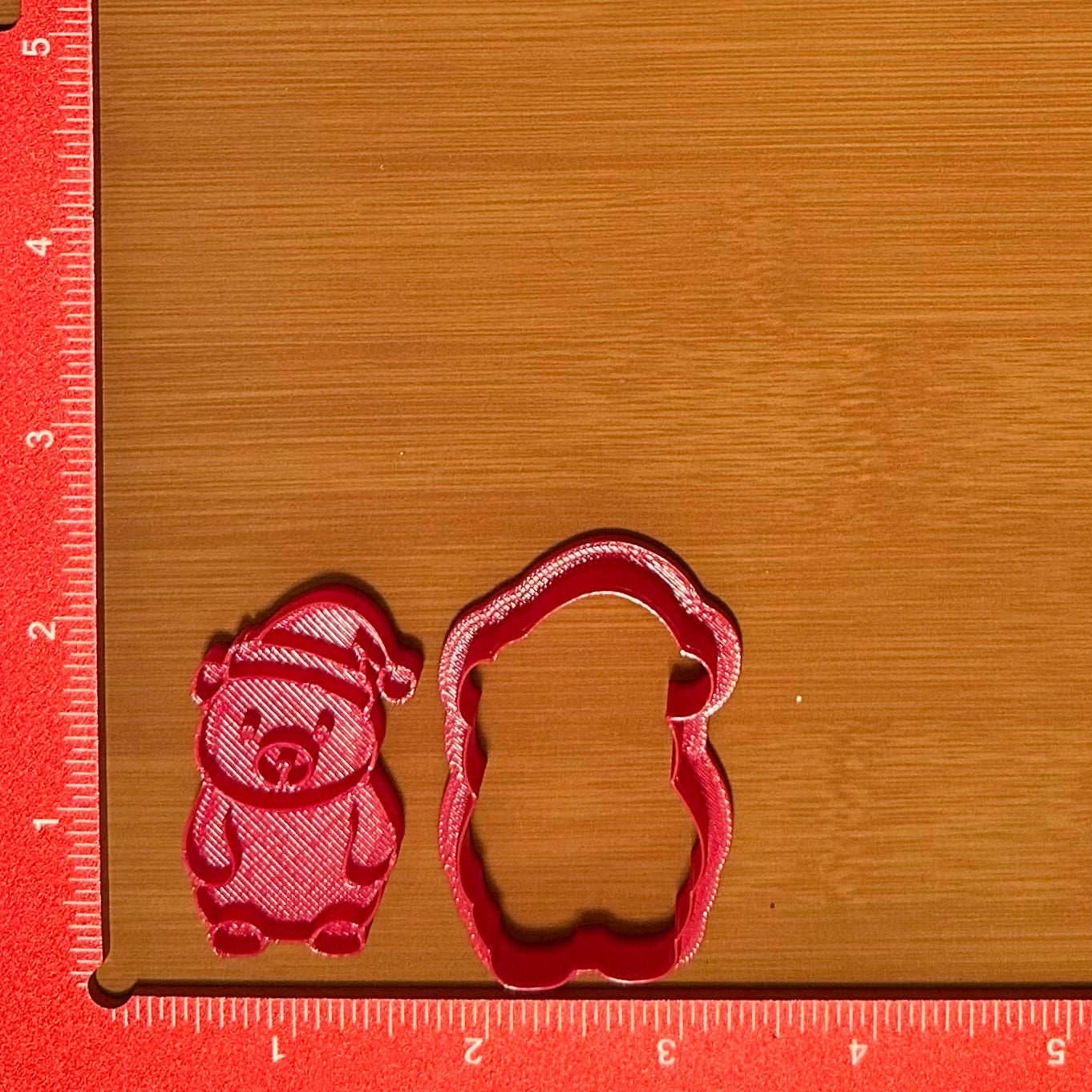 Christmas Bear - Custom 3D Printed Cookie Cutter + Stamp Combo