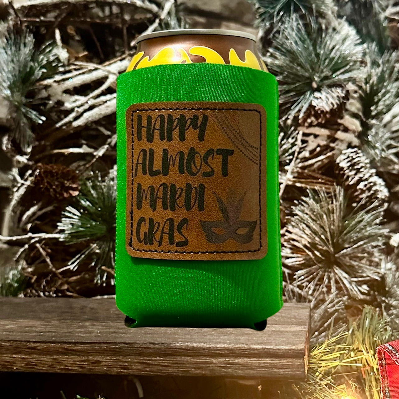 Almost Mardi Gras Holiday Koozie