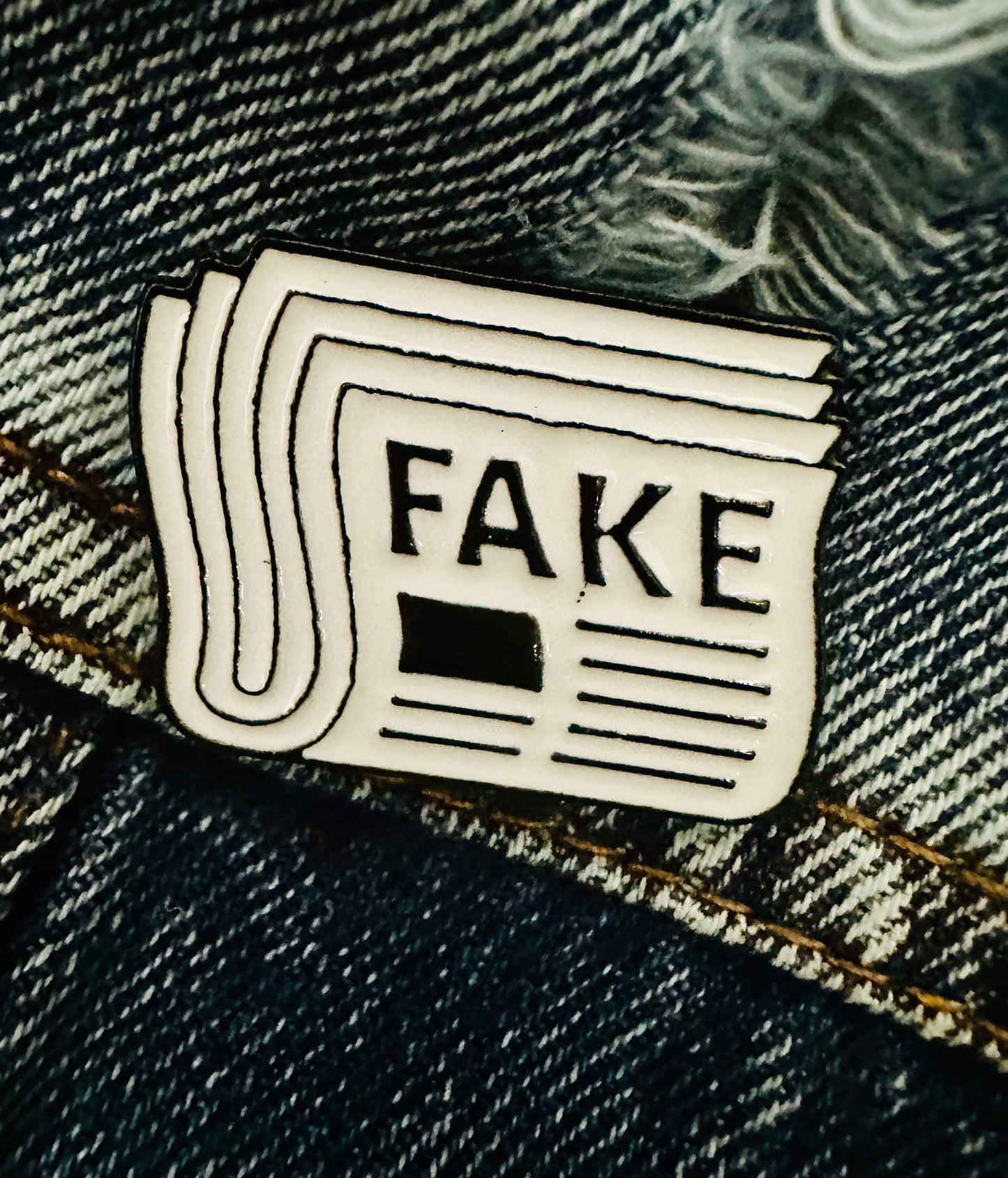 Fake News Enamel Pin