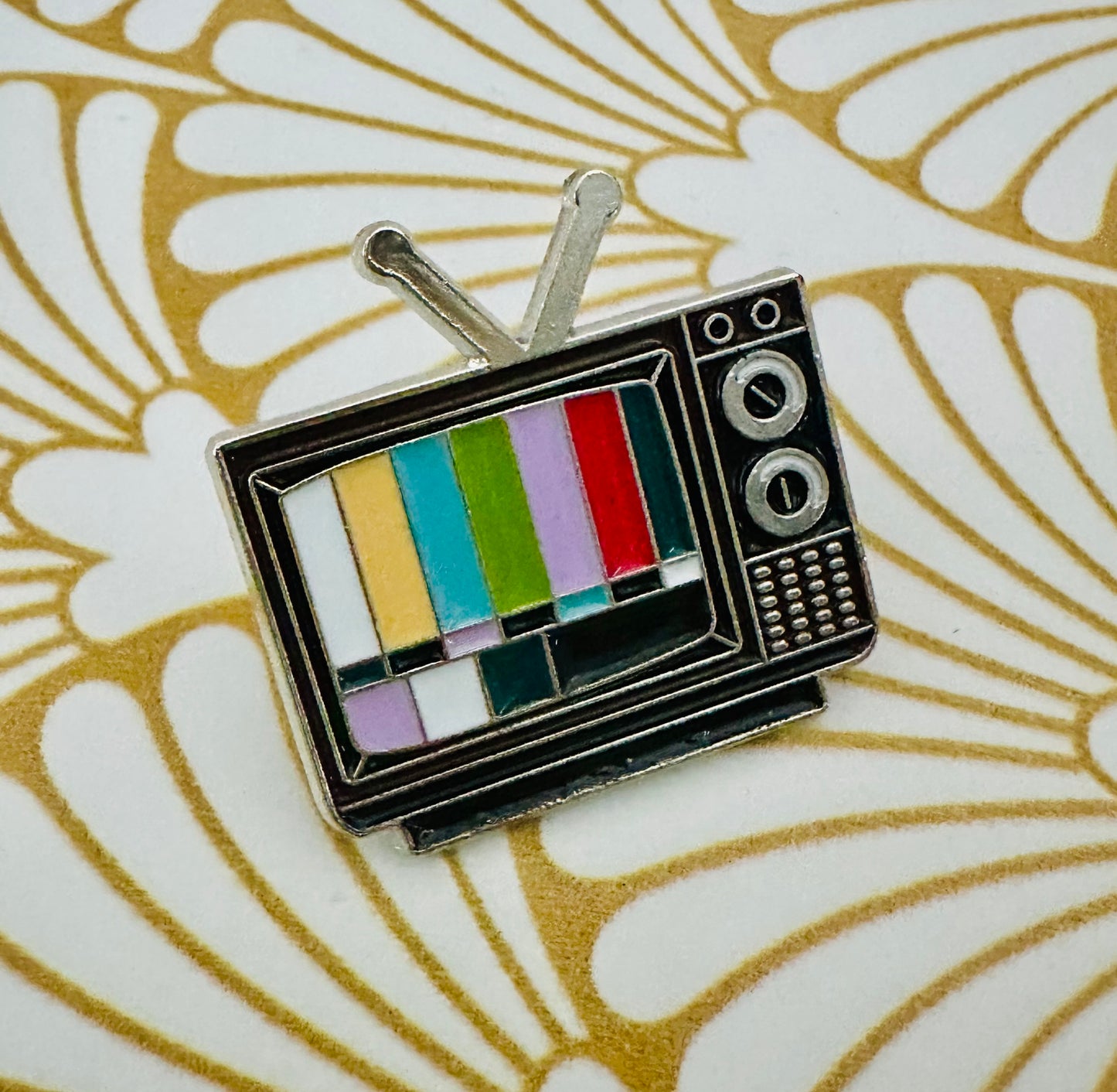 Retro TV Enamel Pin