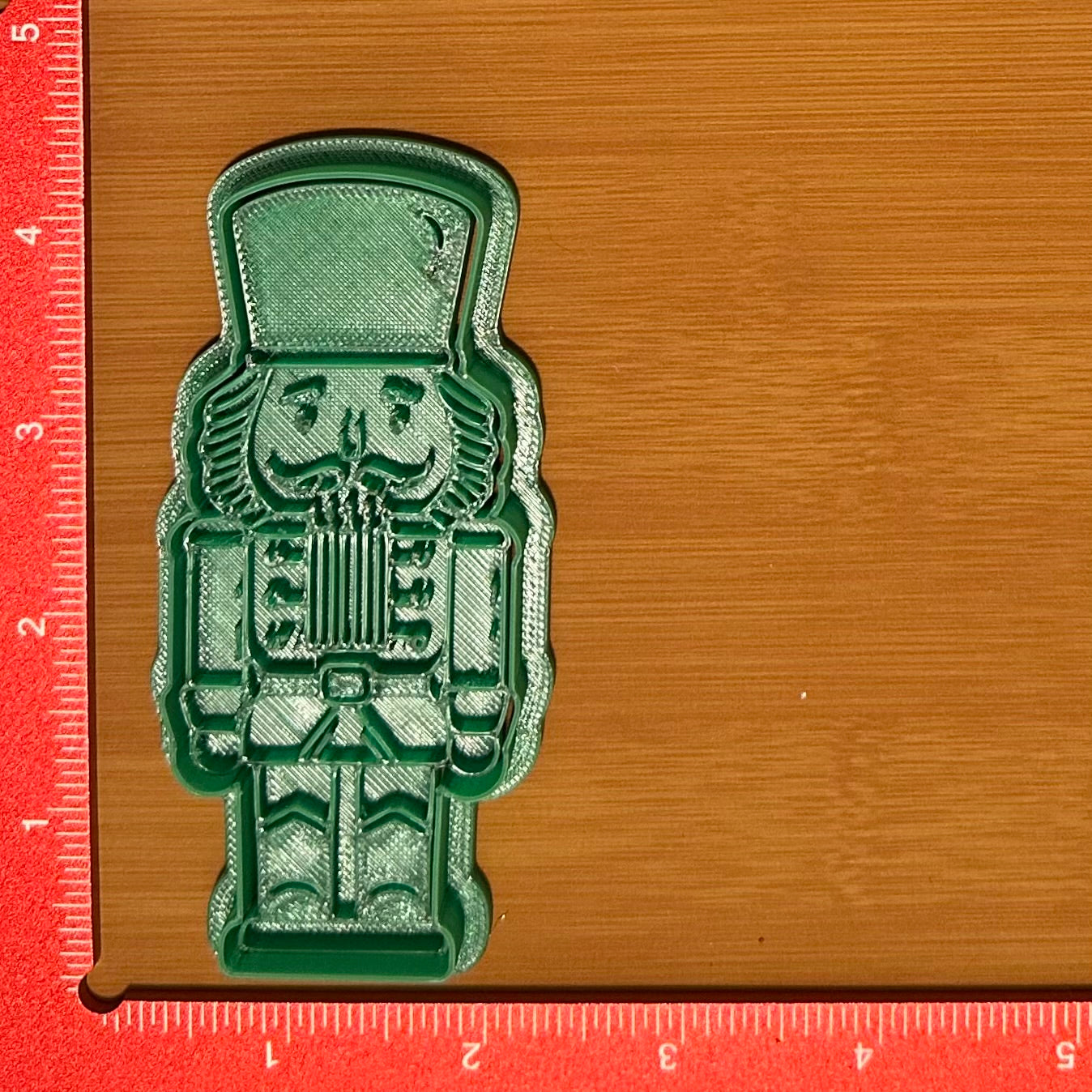 Nutcracker with Highlighted Hat - Custom 3D Printed Cookie Cutter + Stamp Combo