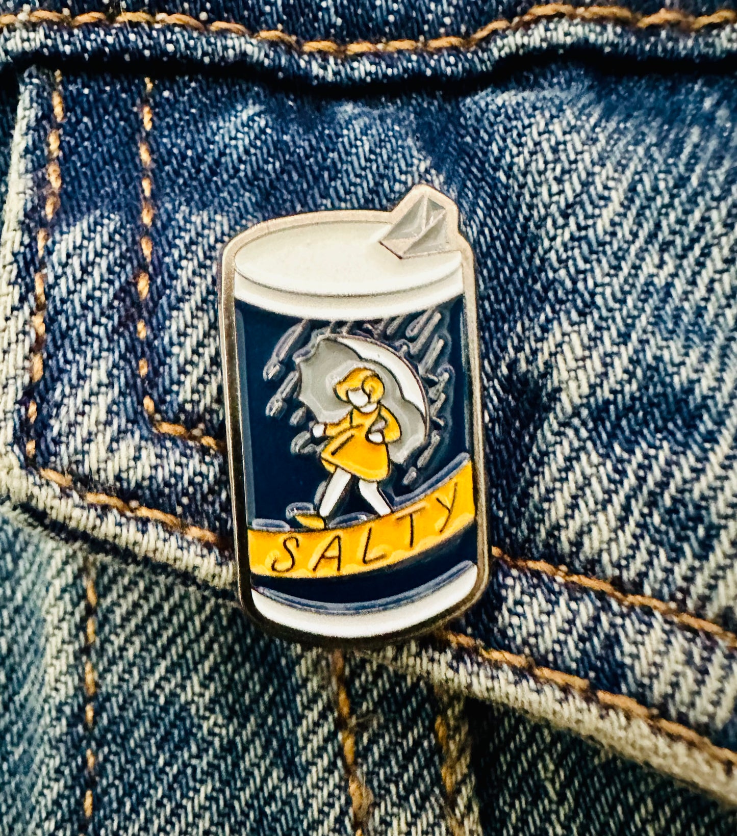 Salty Enamel Pin