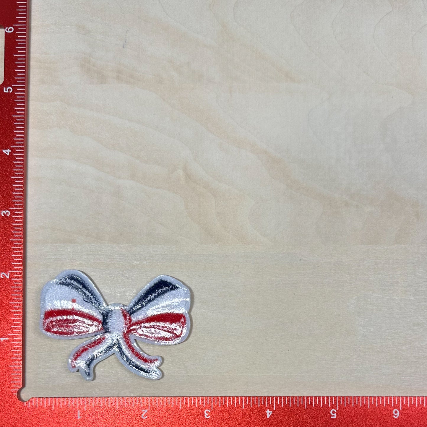 Red, White, and Blue Bow - Embroidered Patch