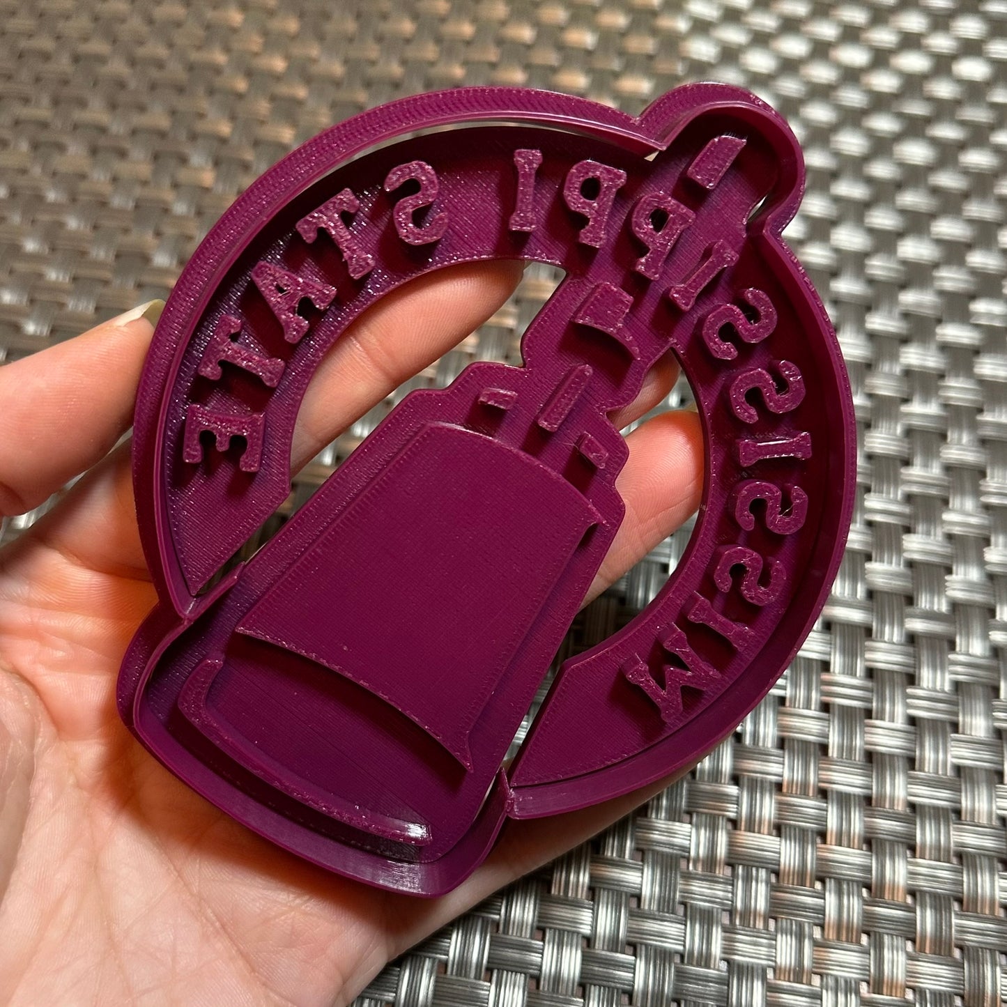 Mississippi State Cowbell - Custom 3D Printed Cookie Cutter + Stamp Combo