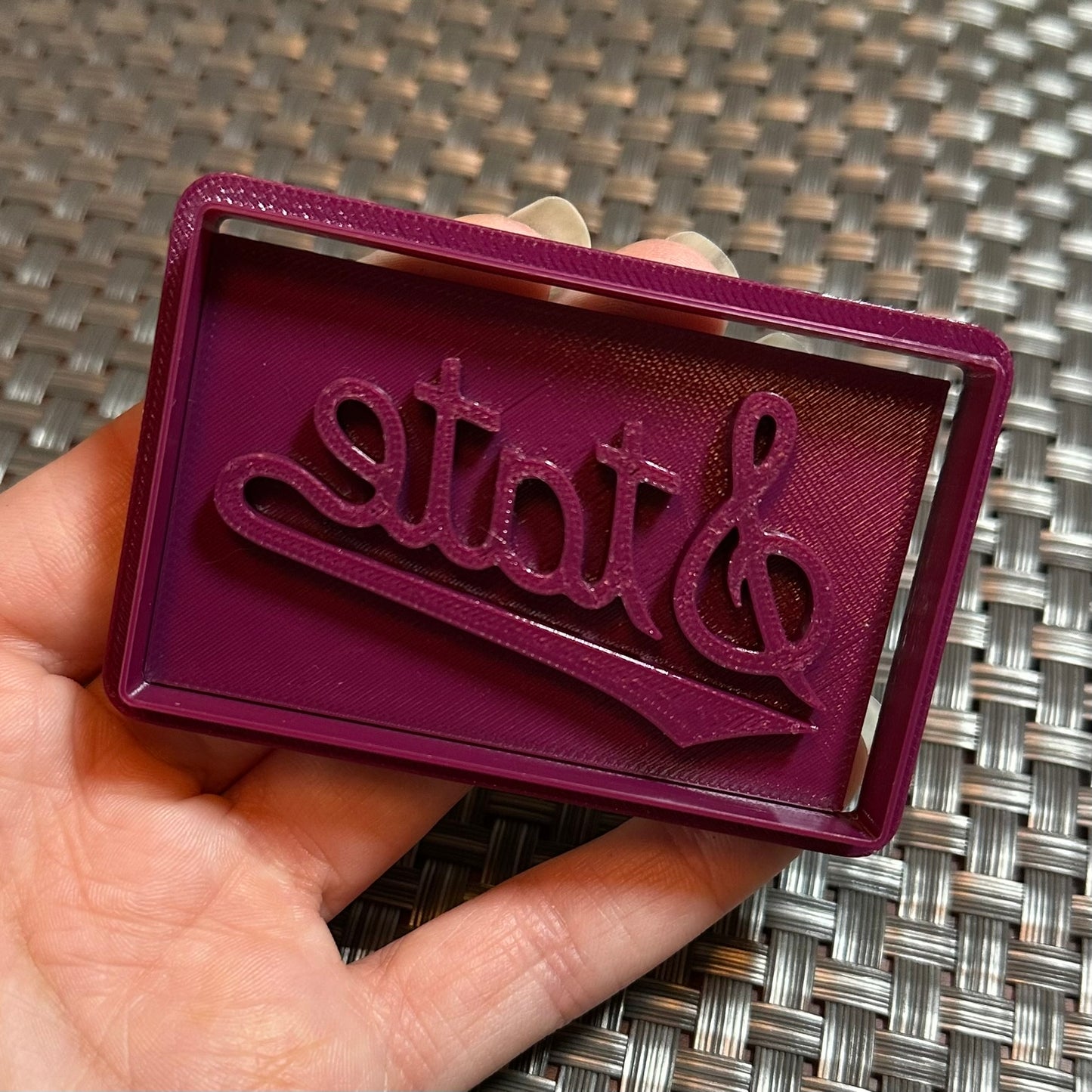 State Script - Custom 3D Printed Cookie Cutter + Stamp Combo