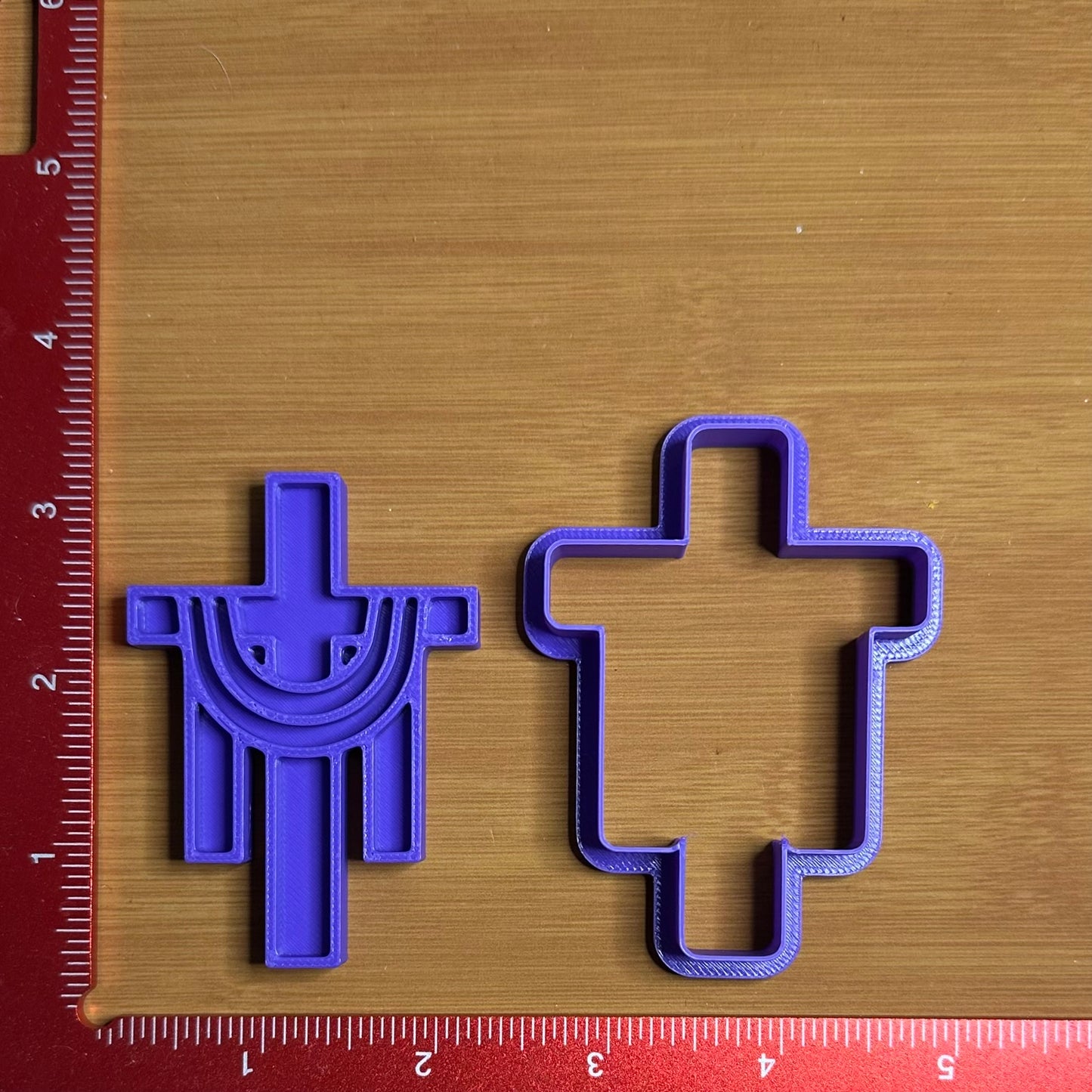 Cross with Sash - Custom 3D Printed Cookie Cutter + Stamp Combo