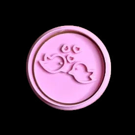 Love Birds - Custom 3D Printed Cookie Cutter + Stamp Combo