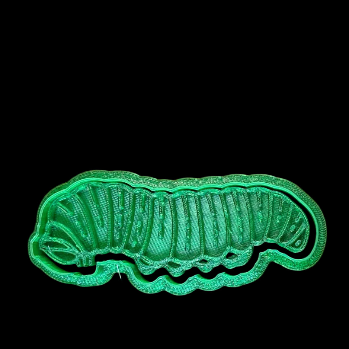 Caterpillar - Custom 3D Printed Cookie Cutter + Stamp Combo