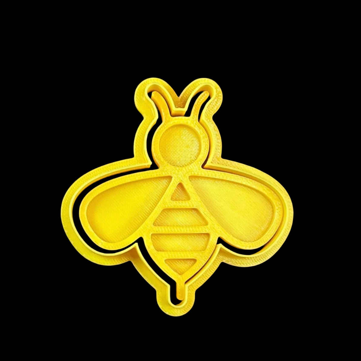 Simple Bee - Custom 3D Printed Cookie Cutter + Stamp Combo