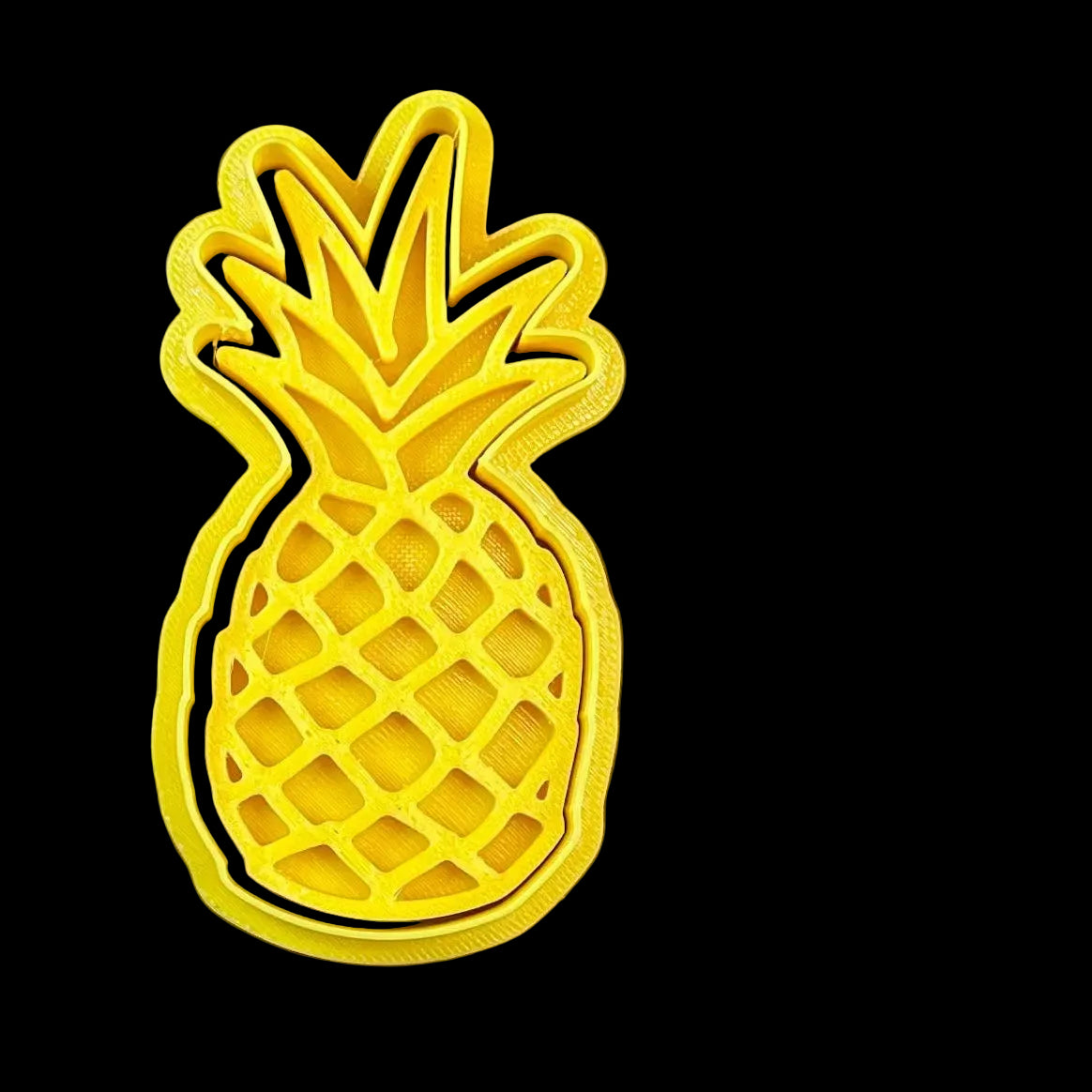 Pineapple - Custom 3D Printed Cookie Cutter + Stamp Combo
