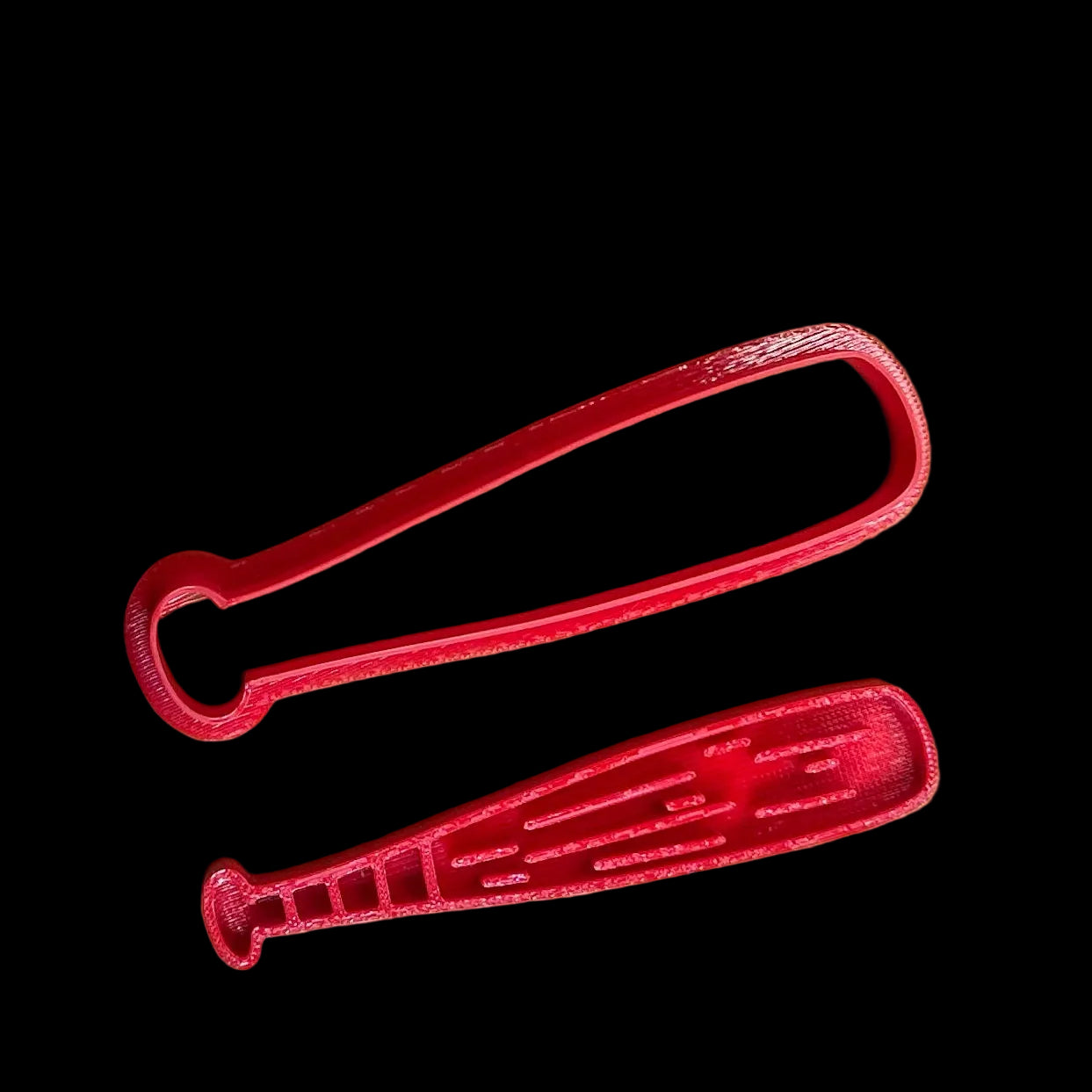 Baseball Bat - Custom 3D Printed Cookie Cutter + Stamp Combo