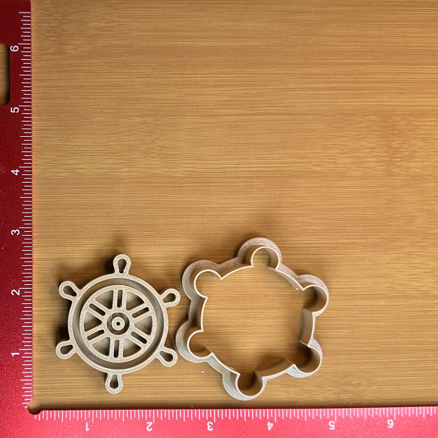 Pirate Ship Wheel - Custom 3D Printed Cookie Cutter + Stamp Combo