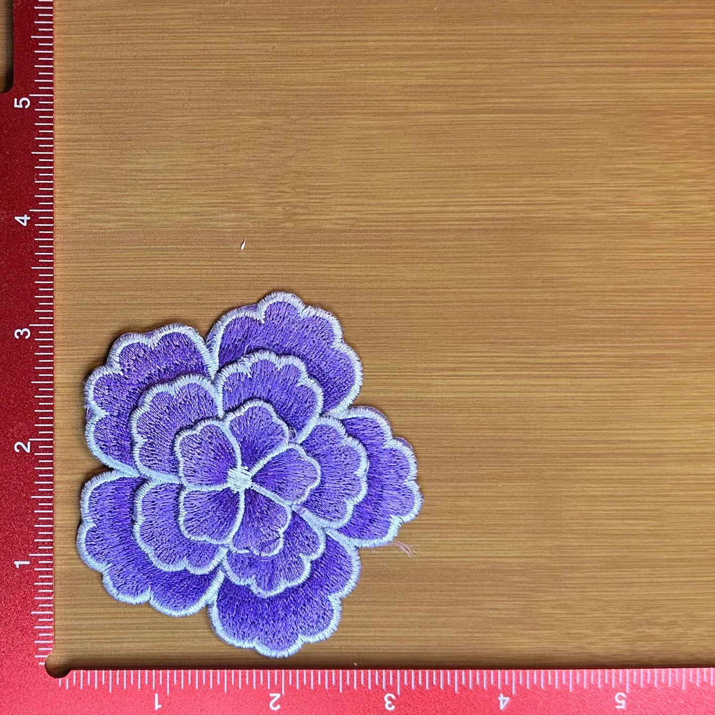 Layered Flower - Purple - Embroidered Patch