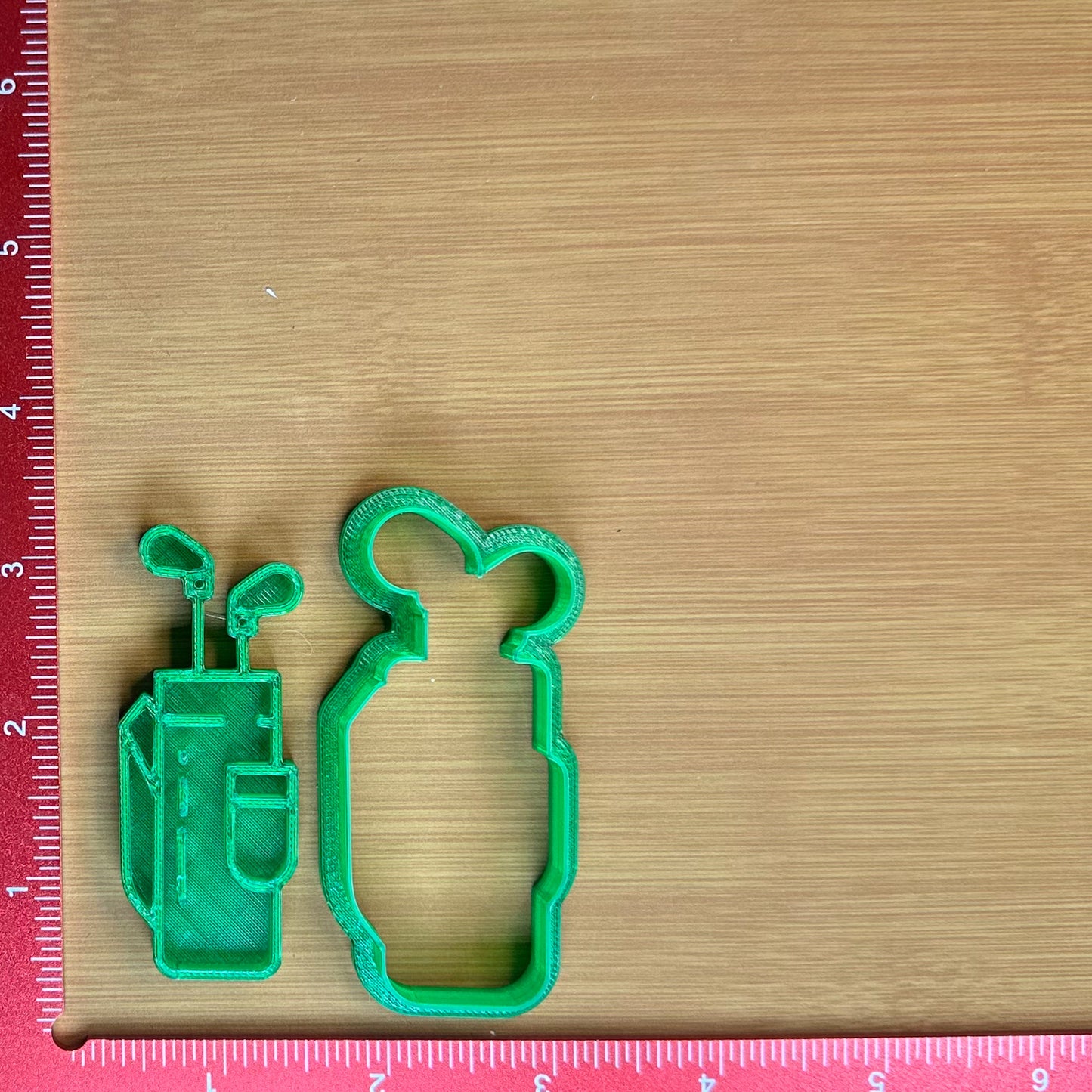 Golf Bag with Clubs - Custom 3D Printed Cookie Cutter + Stamp Combo