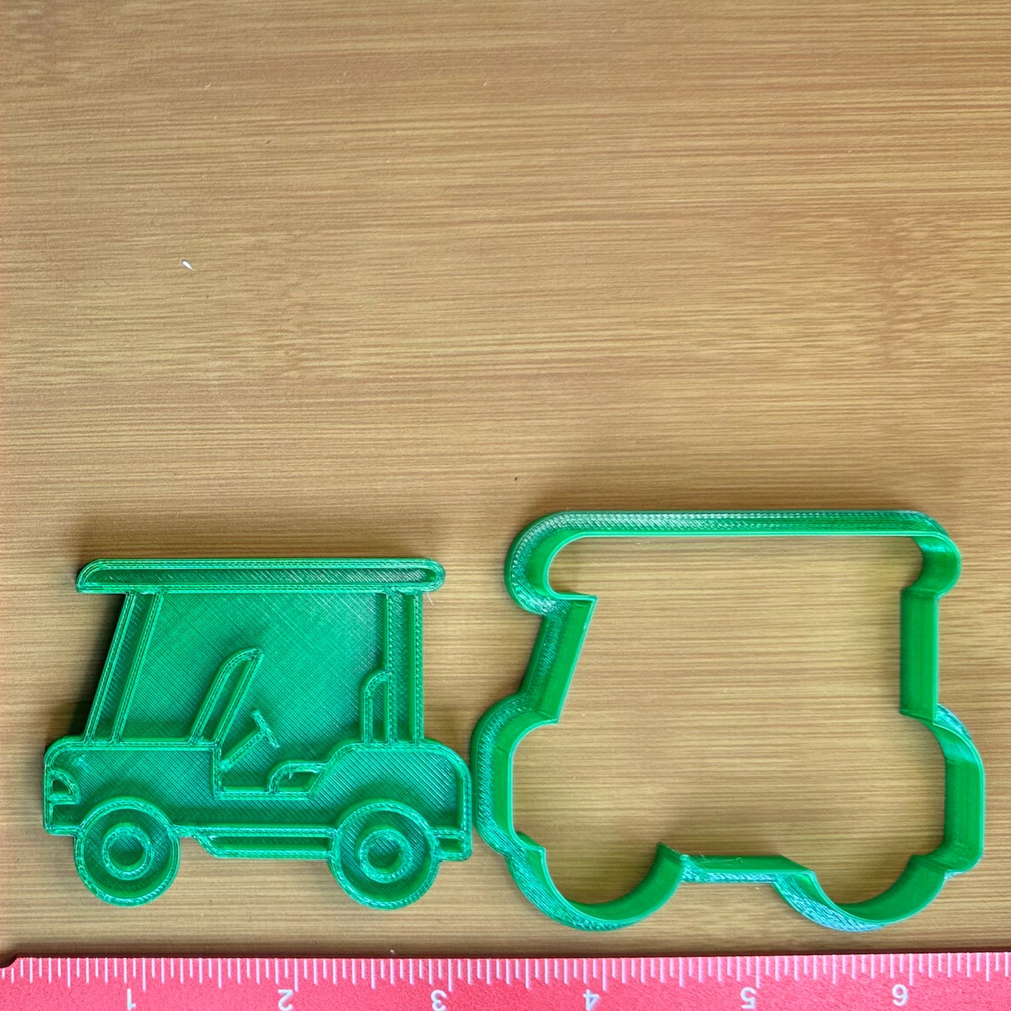 Golf Cart- Custom 3D Printed Cookie Cutter + Stamp Combo