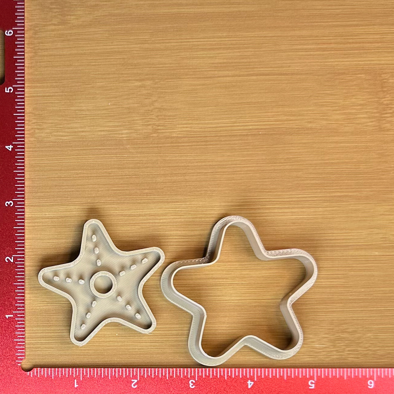 Starfish - Custom 3D Printed Cookie Cutter + Stamp Combo
