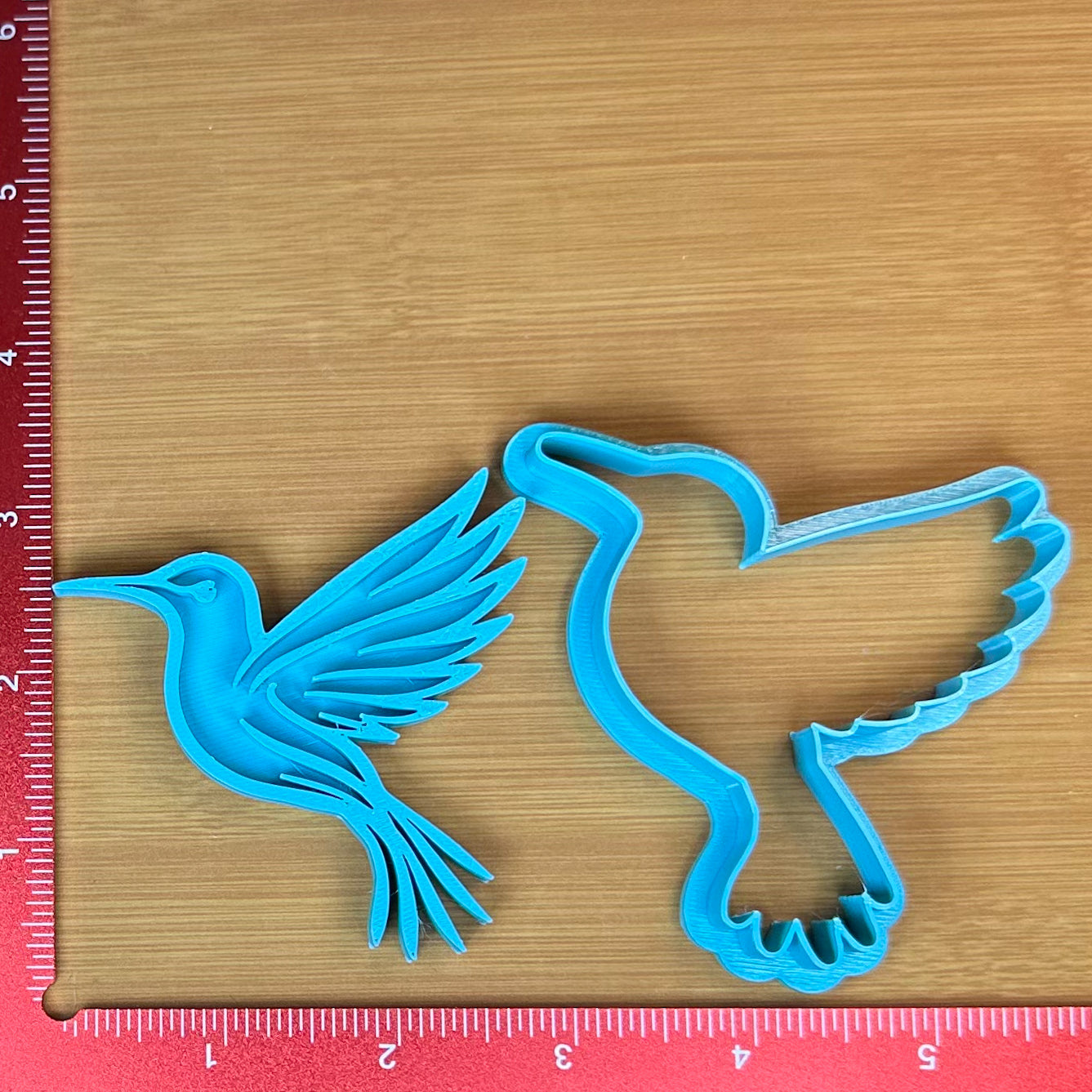 Hummingbird - Custom 3D Printed Cookie Cutter + Stamp Combo