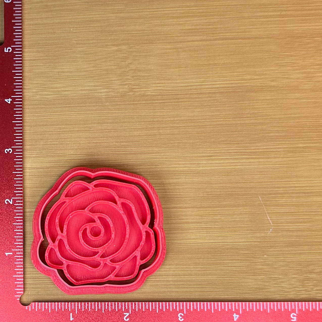 Rose Bloom - Custom 3D Printed Cookie Cutter + Stamp Combo