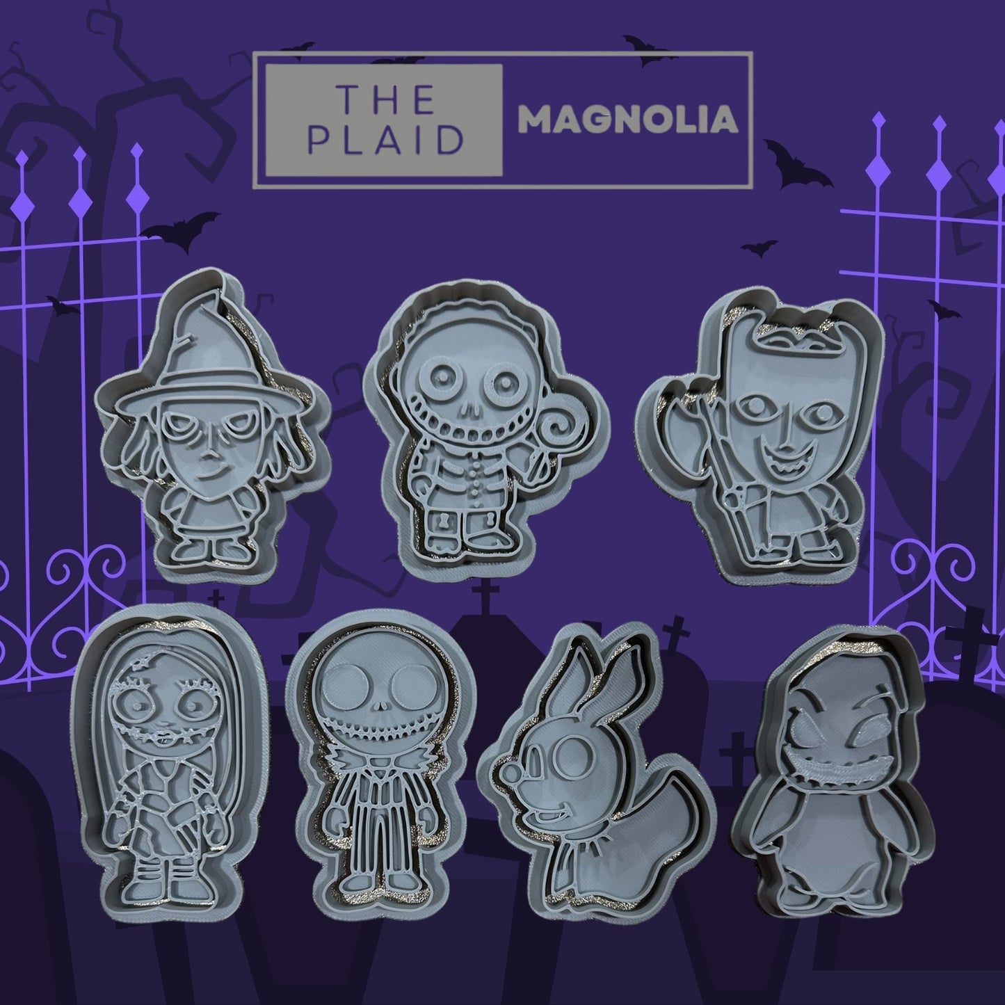 Nightmare Before Christmas - Custom 3D Printed Cookie Cutter + Stamp Combo