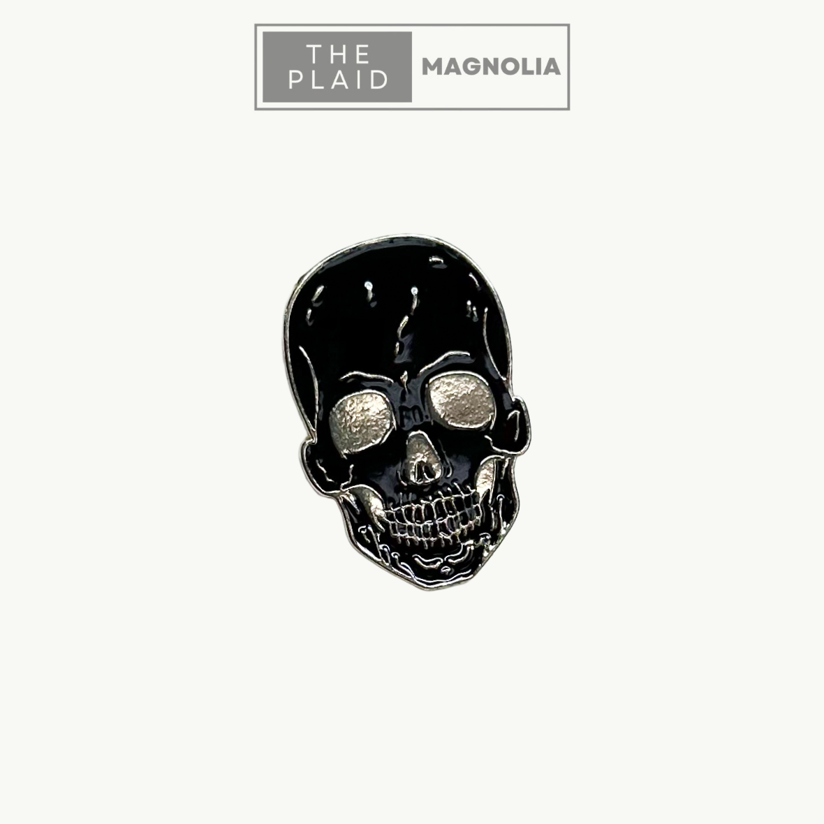 Black and Gold Skull Enamel Pin