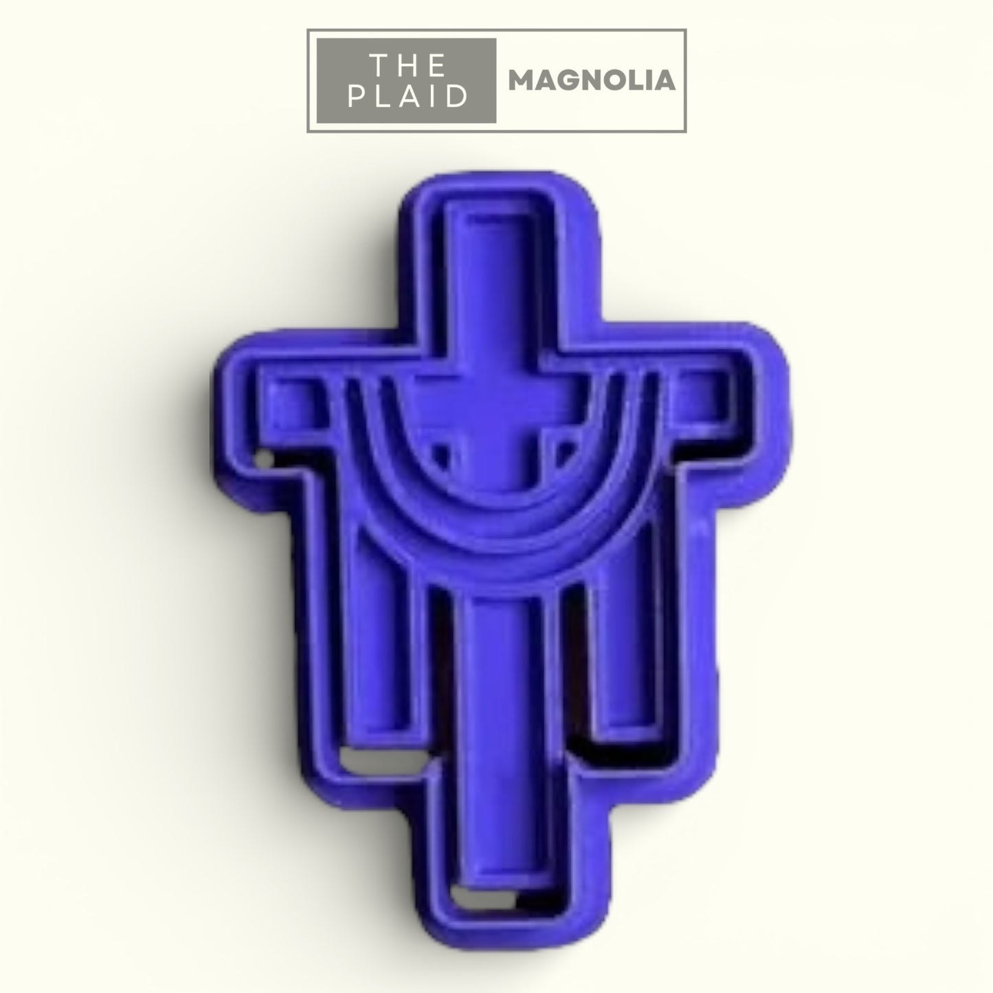 Cross with Sash - Custom 3D Printed Cookie Cutter + Stamp Combo