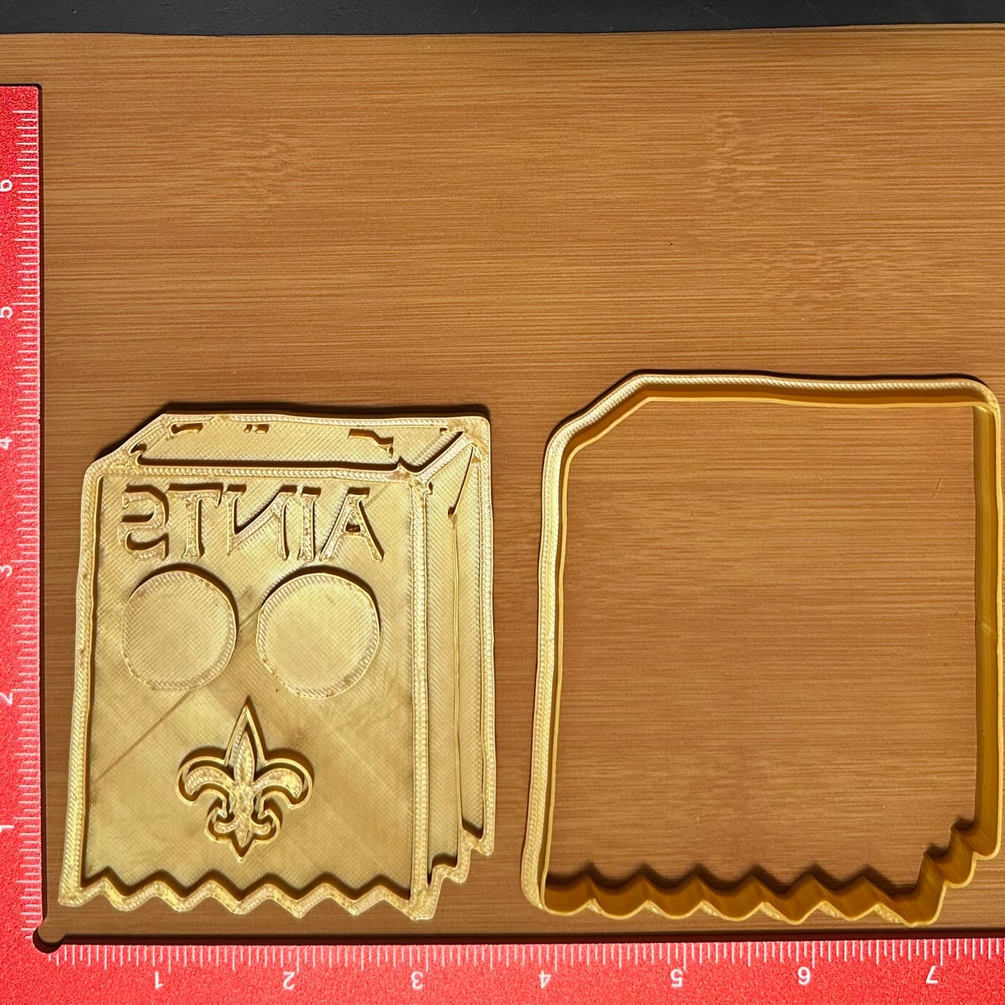 Aints Bag Head - Custom 3D Printed Cookie Cutter + Stamp Combo