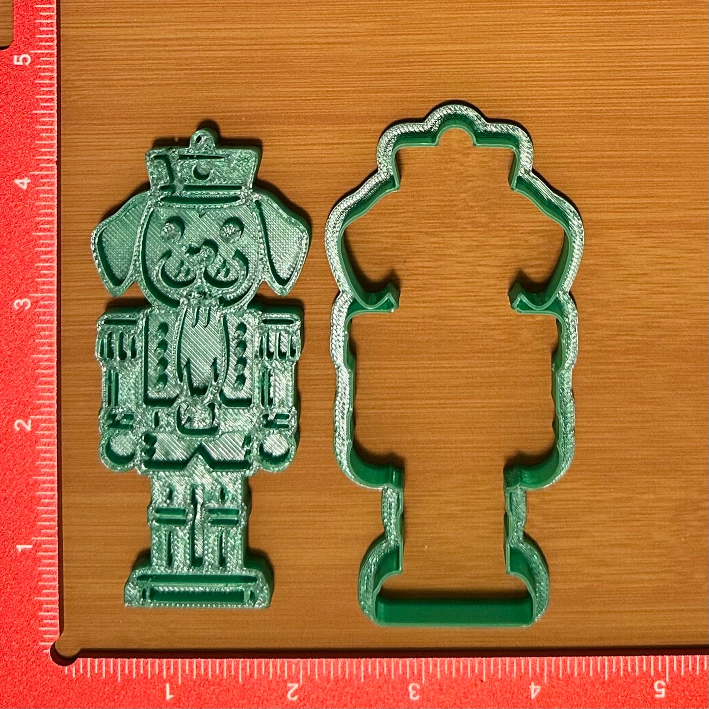 Nutcracker with Dog Head - Custom 3D Printed Cookie Cutter + Stamp Combo