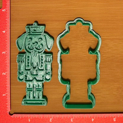 Nutcracker with Dog Head - Custom 3D Printed Cookie Cutter + Stamp Combo