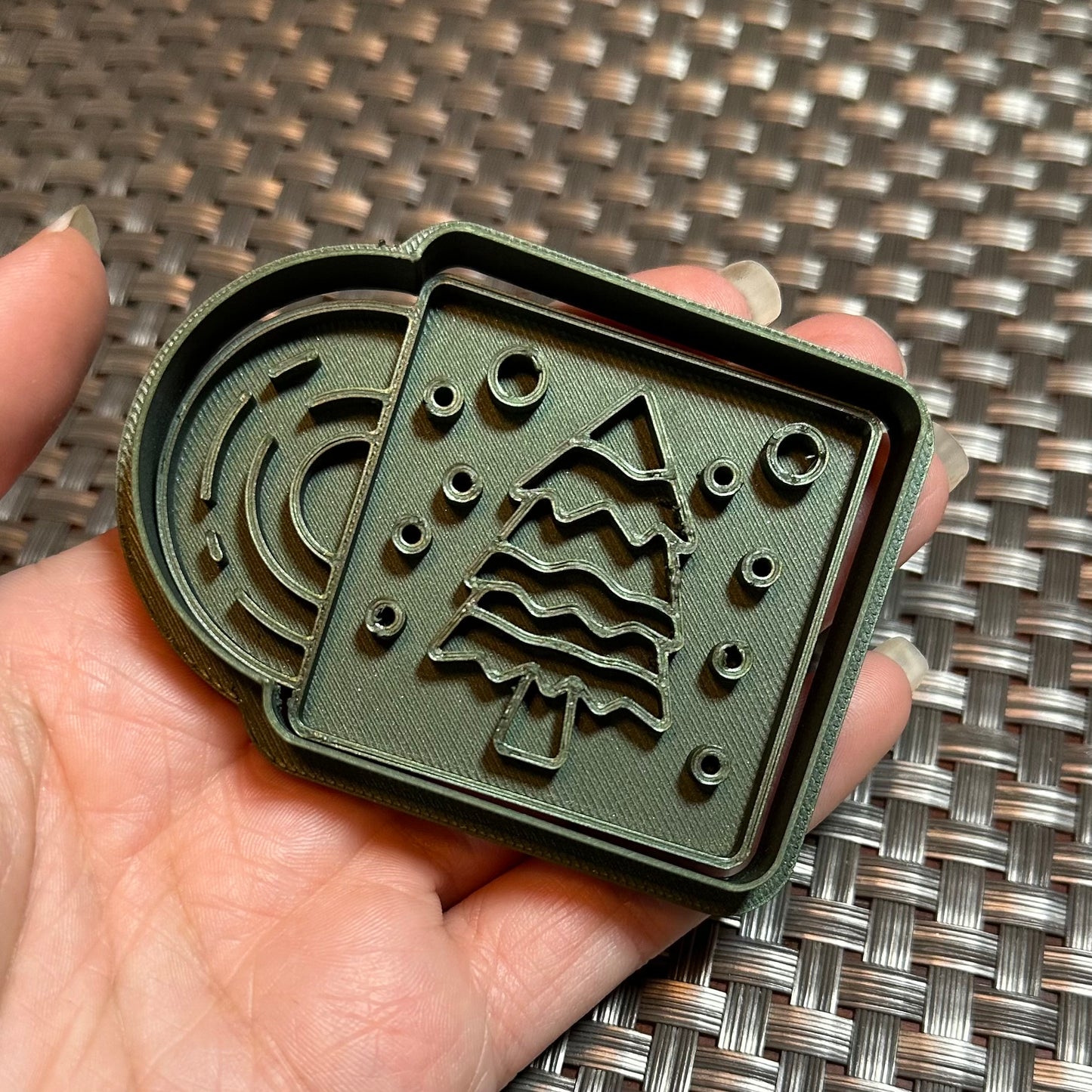 Christmas Record - Custom 3D Printed Cookie Cutter + Stamp Combo