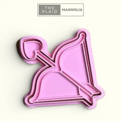 Cupid's Bow - Custom 3D Printed Cookie Cutter + Stamp Combo