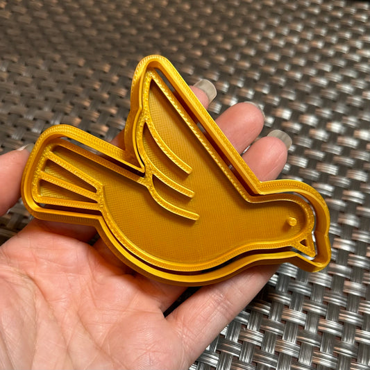 Dove - Custom 3D Printed Cookie Cutter + Stamp Combo
