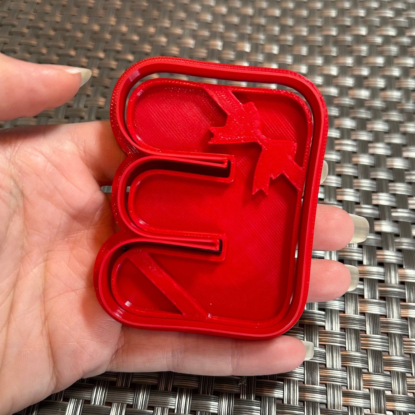 Letter with Ribbon and Bow Pattern - Custom 3D Printed Cookie Cutter + Stamp Combo