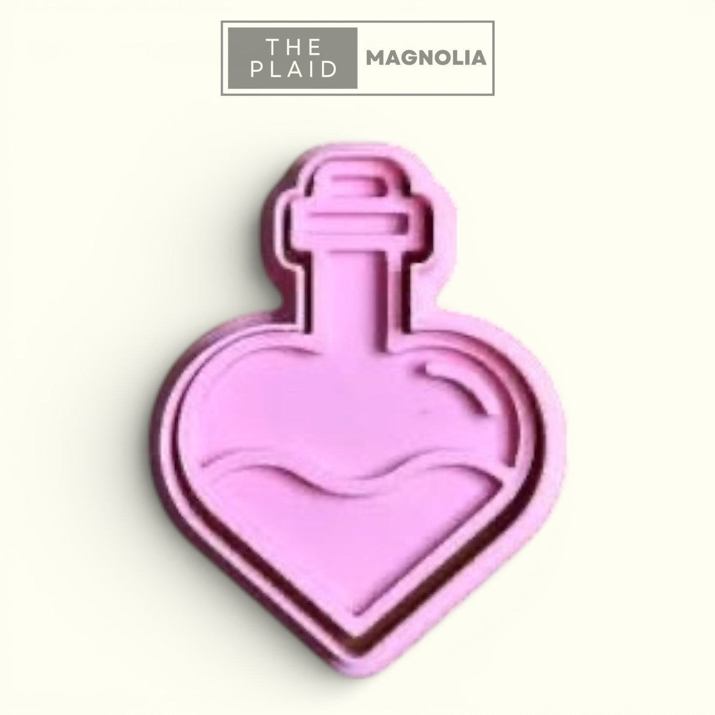 Love Potion - Custom 3D Printed Cookie Cutter + Stamp Combo