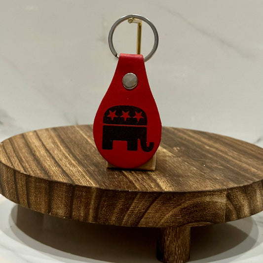 Republican Elephant Keychain