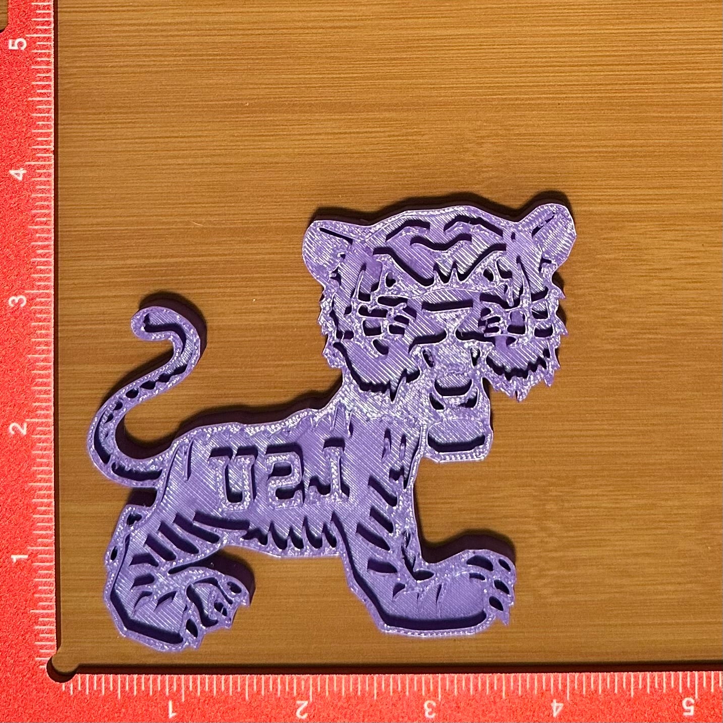 Retro LSU Tiger- Custom 3D Printed Cookie Cutter + Stamp Combo