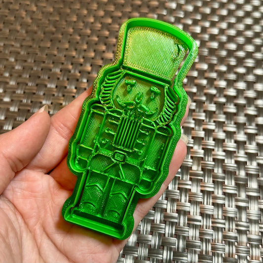Nutcracker with Highlighted Hat - Custom 3D Printed Cookie Cutter + Stamp Combo