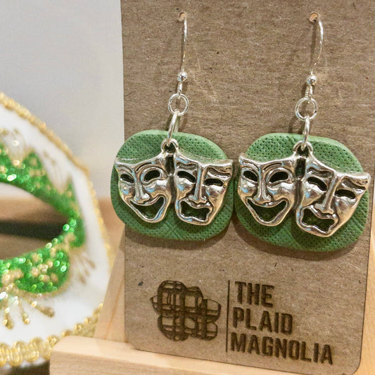 Green Carnival Mask Dangle