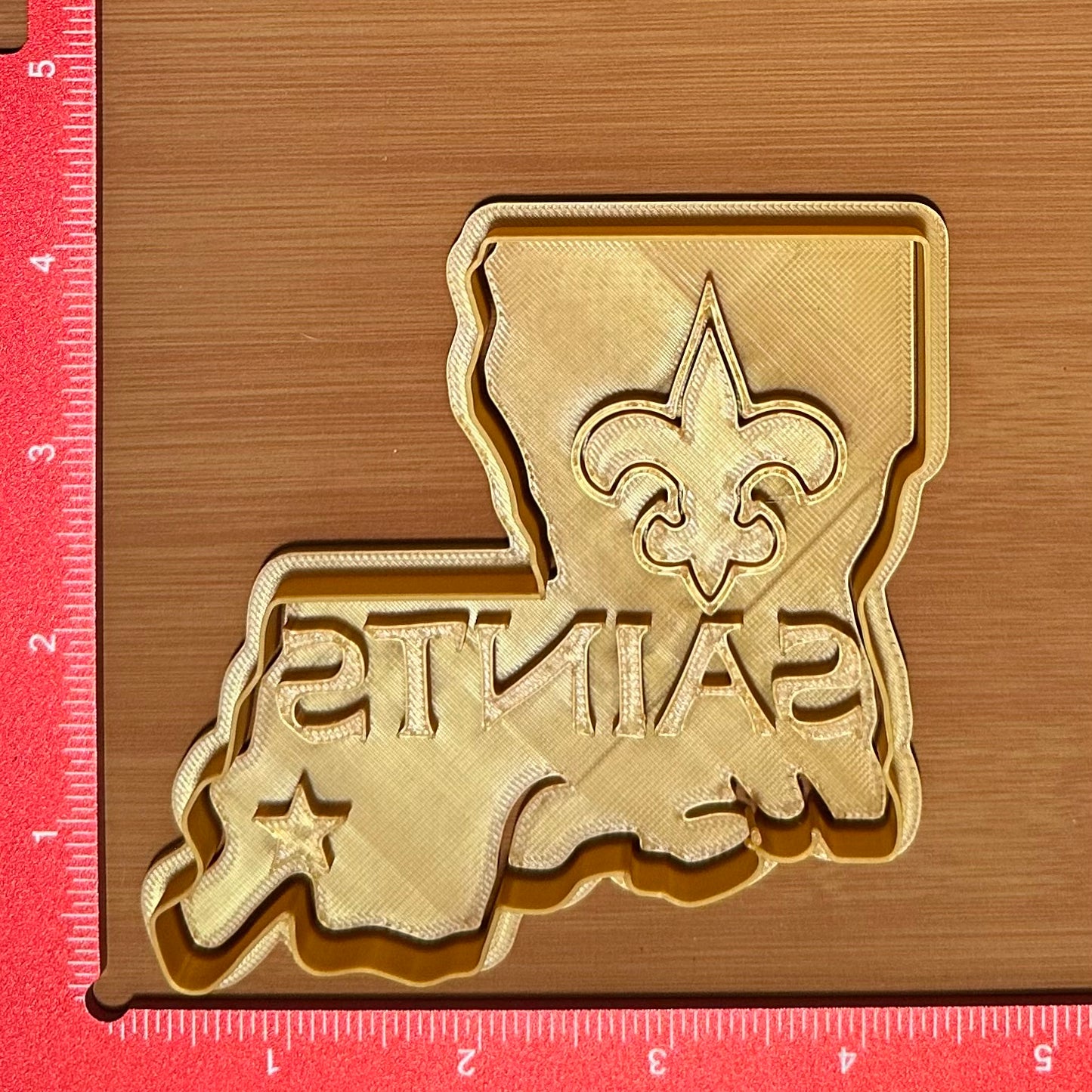 Saints Louisiana State Outline - Custom 3D Printed Cookie Cutter + Stamp Combo
