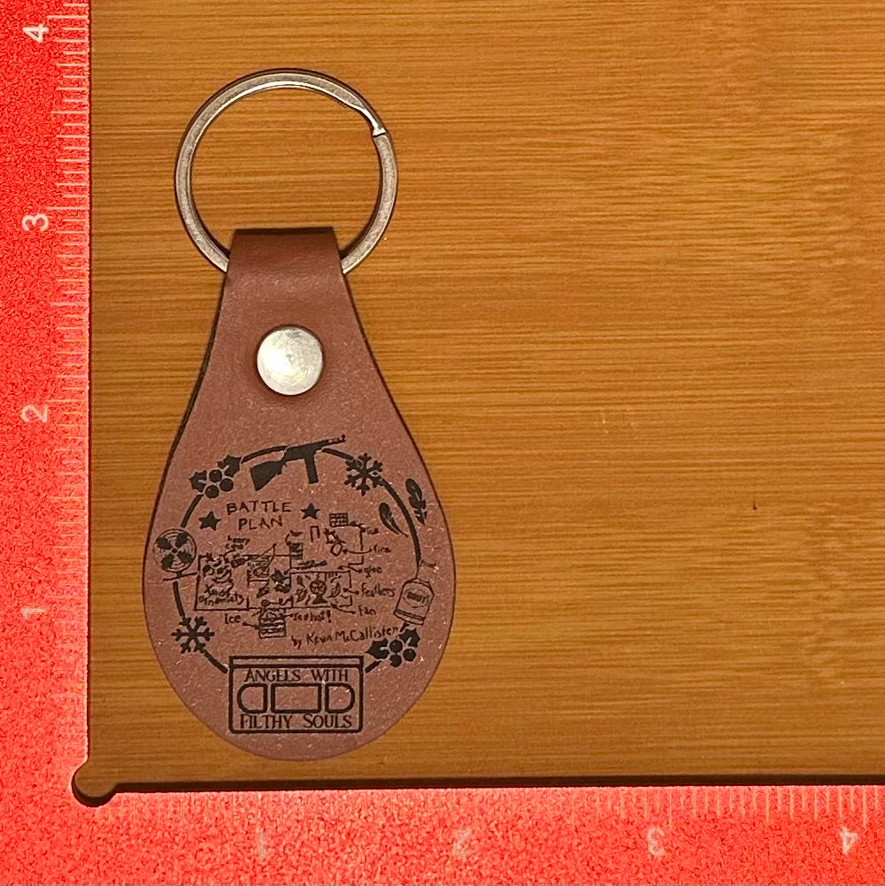 Home Alone Battle Plan - Laser Engraved Keychain