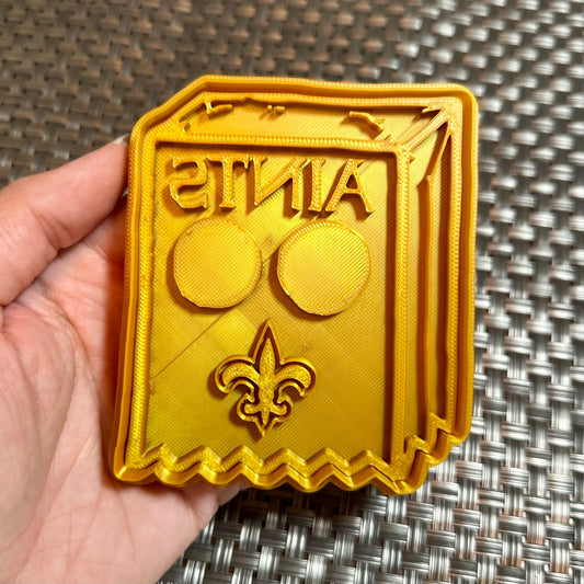 Aints Bag Head - Custom 3D Printed Cookie Cutter + Stamp Combo